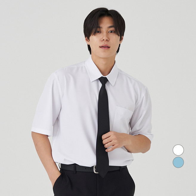 캐럿 남성용 소프트 폴리 반소매 셔츠