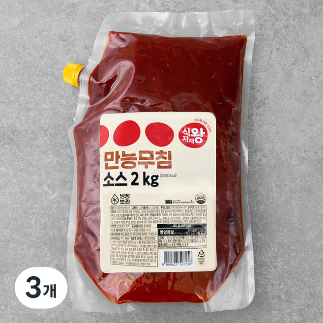 식자재왕 만능무침 소스, 2kg, 3개