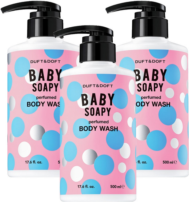 더프트앤도프트 퍼퓸드 바디워시 베이비소피, 500ml, 3개