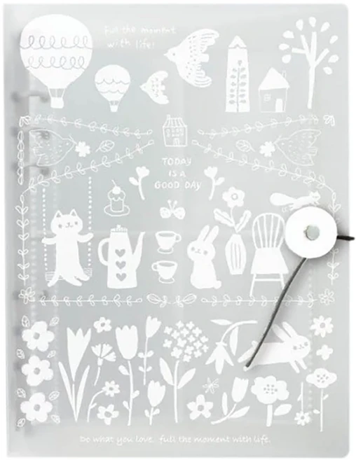 JOY STAR 九達 4x6多功能收納冊 JBN-244A, 花鞦韆 灰色, 10頁