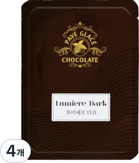 파베글라스 루미에르 컴파운드 코인 코팅 다크초콜릿, 1kg, 4개