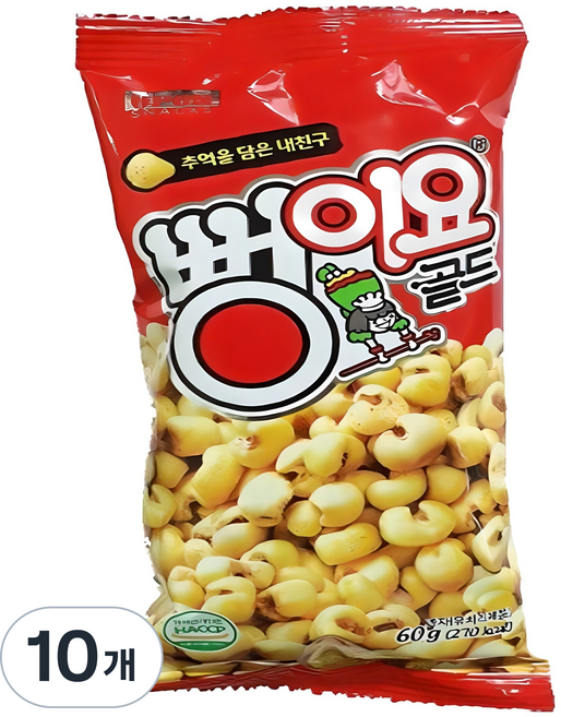 뻥이요 골드, 60g, 10개
