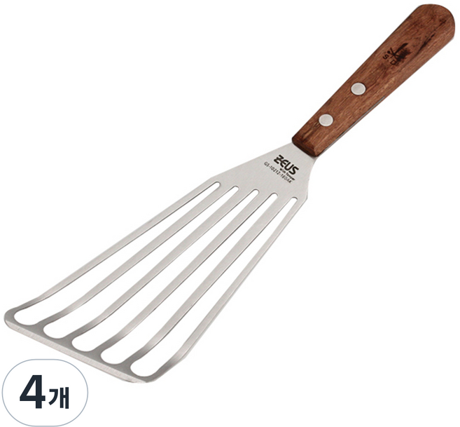 ZEUS Kitchenware 木製鍋鏟 中 ST, 單一顏色, 4個