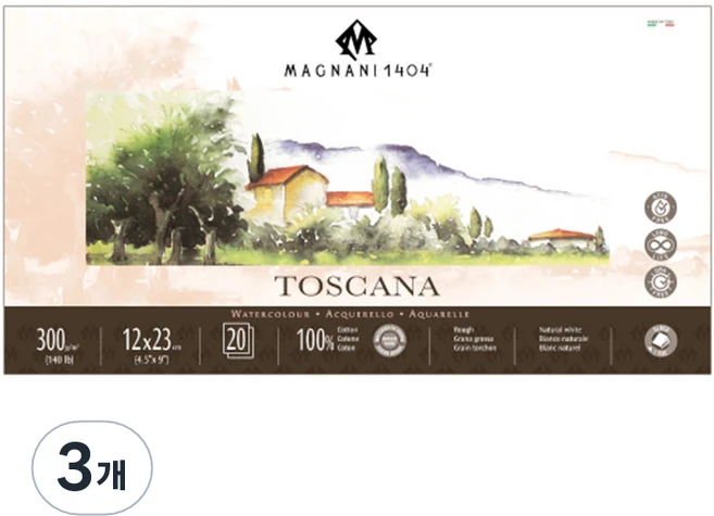 마그나니1404 토스카나 100 코튼 황목 패드 1면 글루 300g, 60개 - 쿠팡