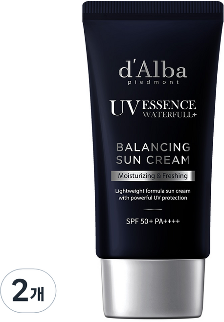 달바 올인원 워터풀 밸런싱 선크림 SPF50+ PA++++, 50ml, 2개