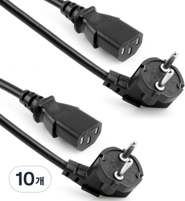 애니포트 국산 AC코드 220V 10A 0.75SQ 파워케이블, 10개, 1.5m