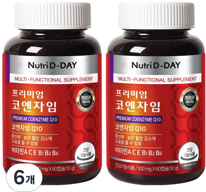 뉴트리디데이 프리미엄 코엔자임 Q10, 60정, 6개