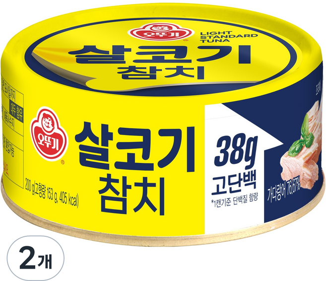 오뚜기 참치 살코기 통조림, 200g, 2개