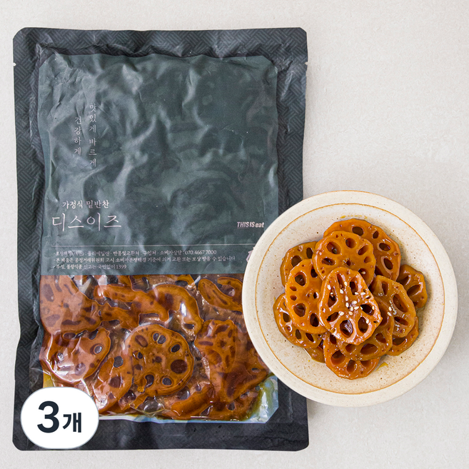 디스이즈 연근조림, 1kg, 3개