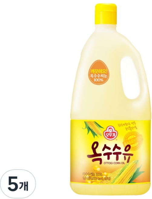 오뚜기 옥수수유, 5개, 1.8L
