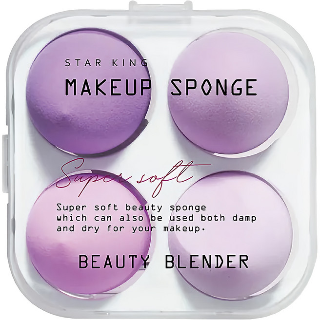 STAR KING 星之冠 修容美妝蛋組, 紫色系, 1組