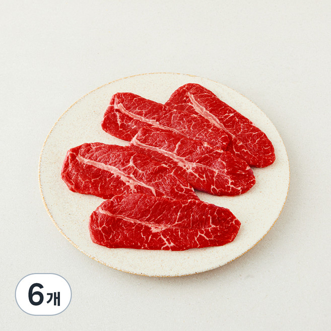미국산 초이스 부채살 구이용 (냉장), 300g, 6개
