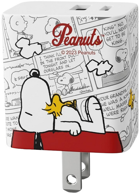 MING JENN 明震 Peanuts 33W Dual-Port GaN 充電器 PD + QC 可折疊插腳 史努比紅屋