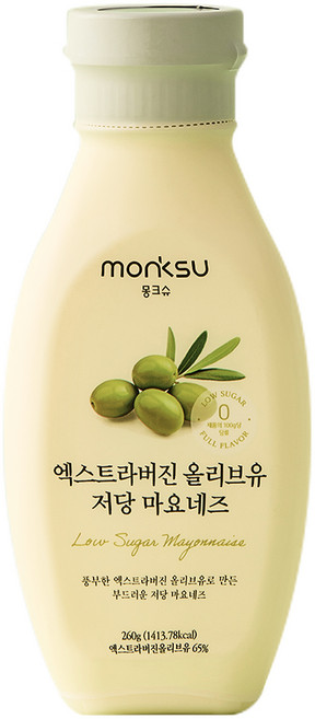 몽크슈 엑스트라버진 올리브유 저당 마요네즈, 260g, 1개
