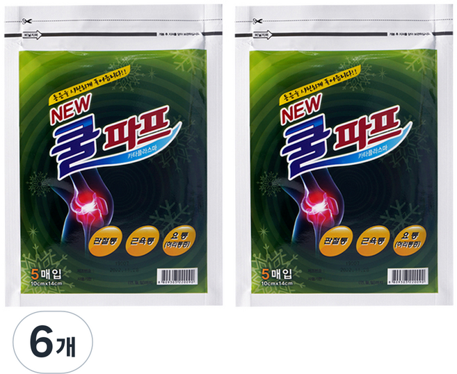 대일제약 쿨파프 파스, 5개입, 6개