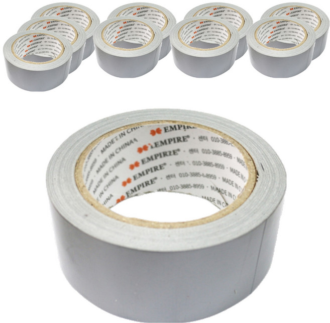 엠파이어 고급형 컬러 면테이프 48mm x 20m 회색, 10개