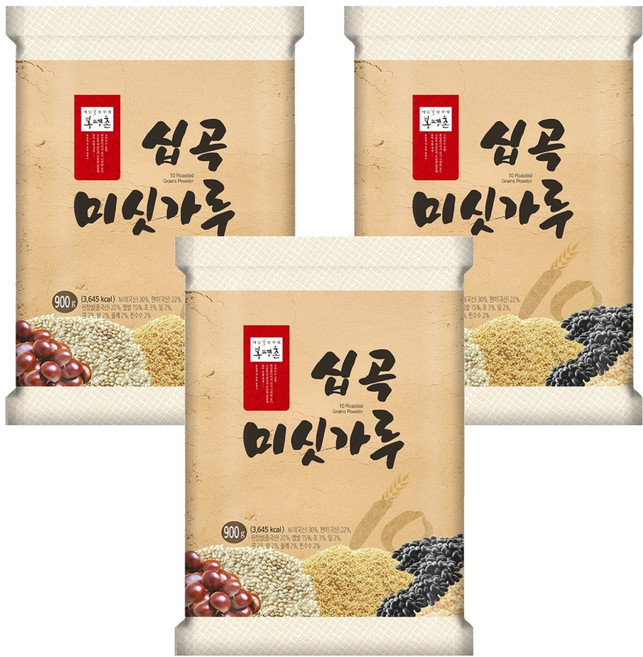 봉평촌 10곡 미숫가루, 900g, 3개