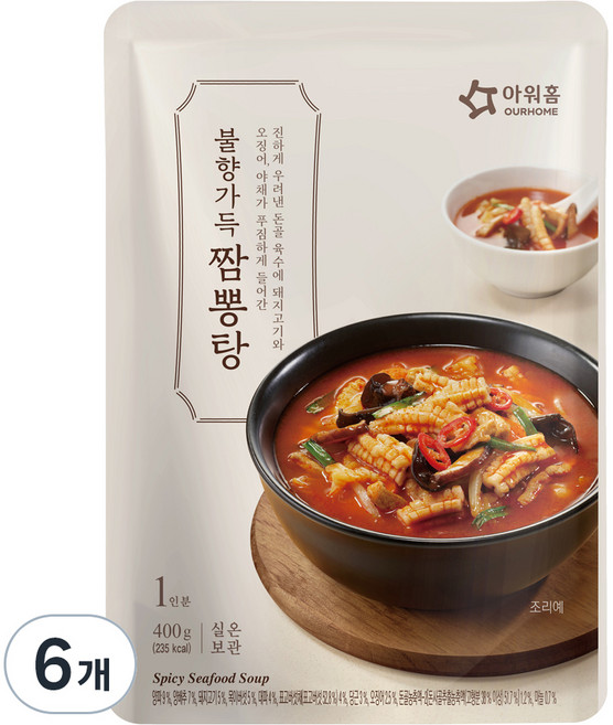 저니투프레쉬 불향가득 짬뽕탕, 400g, 6개