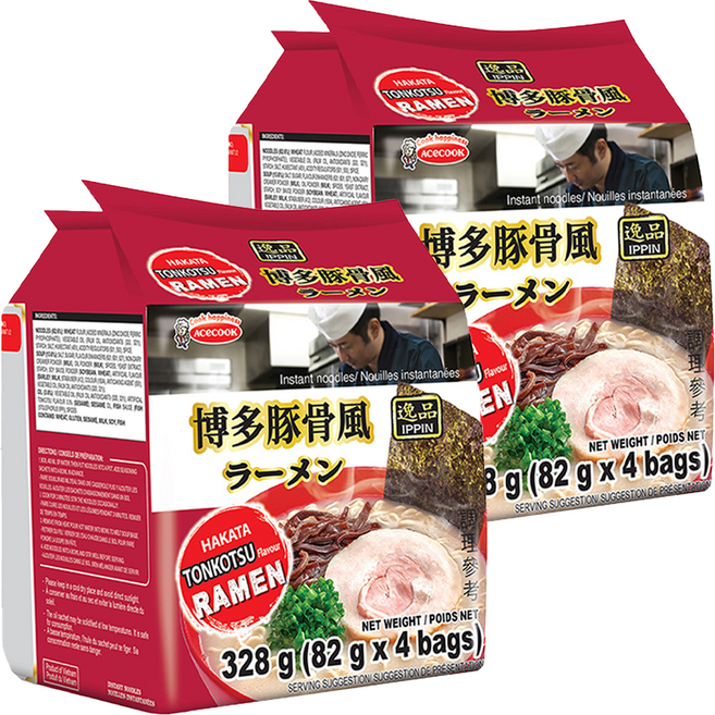 AceCOOK IPPIN 逸品 博多豚骨風味袋麵 82g, 8包