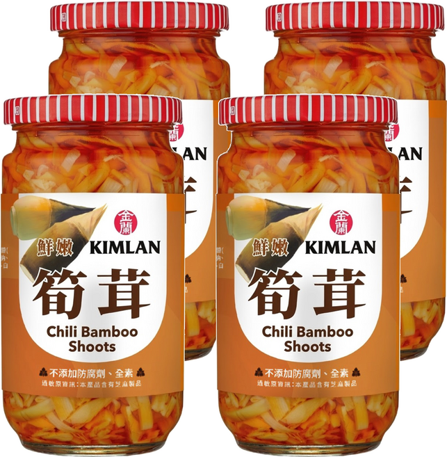 KIMLAN 金蘭 鮮嫩筍茸, 350g, 4罐