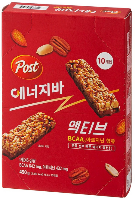 포스트 에너지바 액티브, 45g, 10개