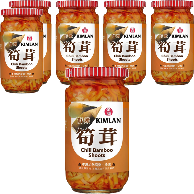 KIMLAN 金蘭 鮮嫩筍茸, 350g, 6罐