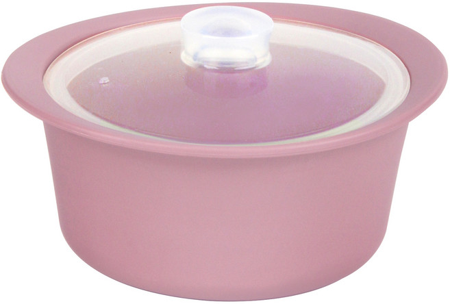 키에 다용도 실리콘 찜냄비 520ml, 핑크, 1개