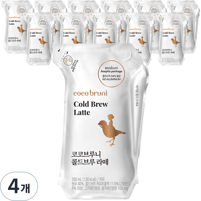 코코브루니 콜드브루 라떼, 200ml, 48개