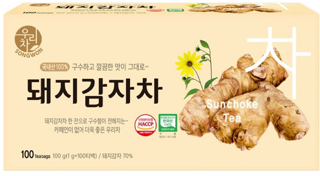 우리차 돼지감자차, 1g, 100개입, 1개