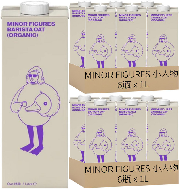MINOR FIGURES 小人物 濃厚版燕麥奶 咖啡師, 1L, 12瓶