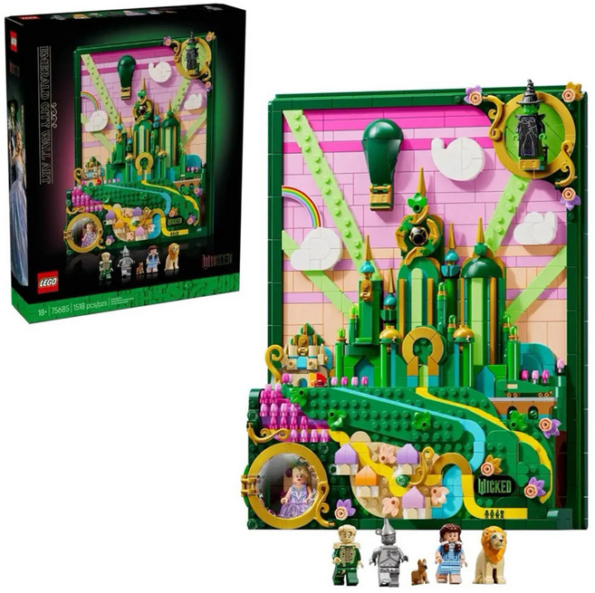 LEGO 樂高 75685 魔法壞女巫系列 翡翠城壁飾 Emerald City Wall Art, 1套, 混色