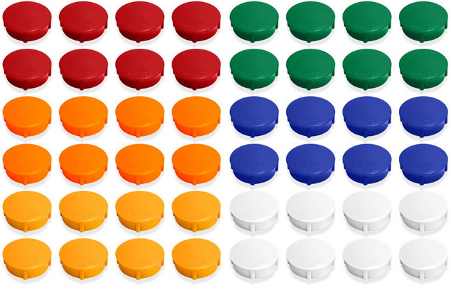 마그피아 칼라원형 자석홀더 무광 소, 혼합색상, 48개
