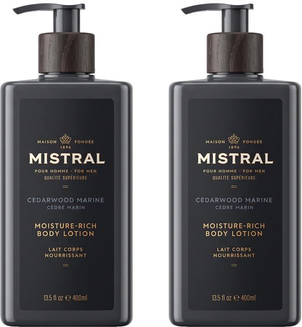 MISTRAL BODY 身體保濕乳液 海洋雪松, 400ml, 2瓶