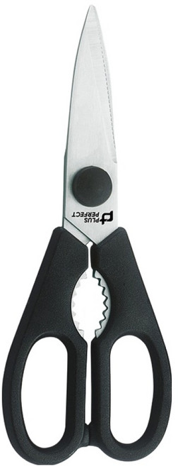 PLUS PERFECT 理想 可拆式廚房剪刀, 黑色 + 銀色, 1支