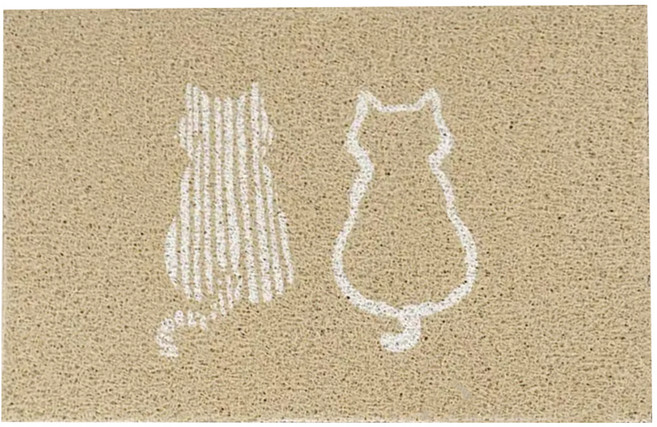 可愛玄關絲圈地墊 60 x 40cm, 奶茶貓貓, 1個