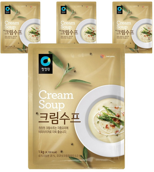 청정원 크림수프, 1kg, 4개