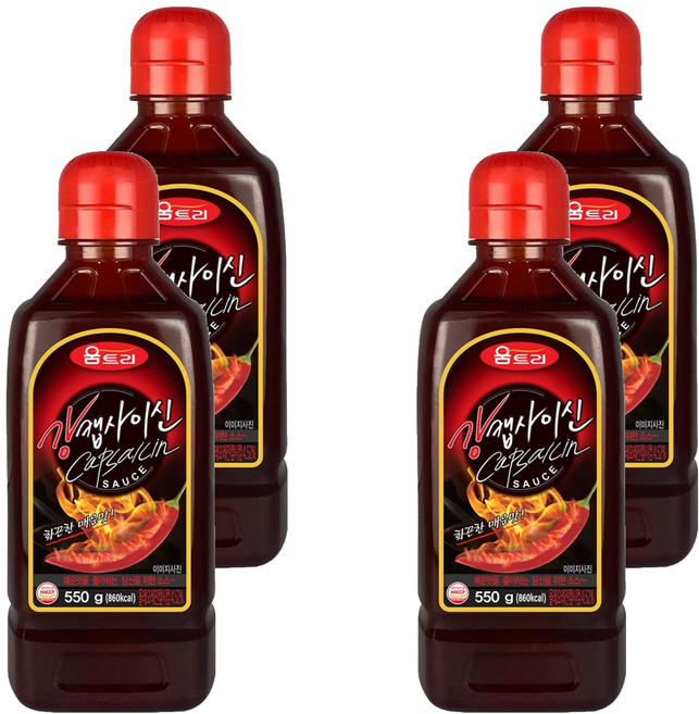 움트리 강캡사이신 액상소스, 550g, 4개