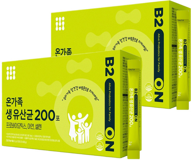 뉴트리원 비투온 온가족 생 유산균 200p, 400g, 2개