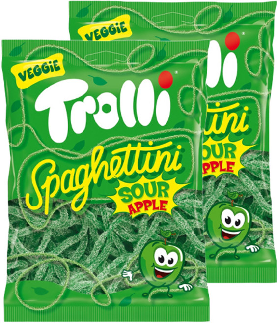 트롤리 스파게티니 사우어 애플 츄잉젤리, 100g, 2개