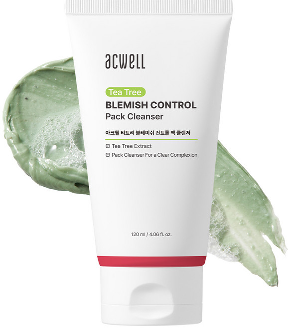 아크웰 티트리 블레미쉬 컨트롤 팩 클렌저 120ml, 1개, 1개입