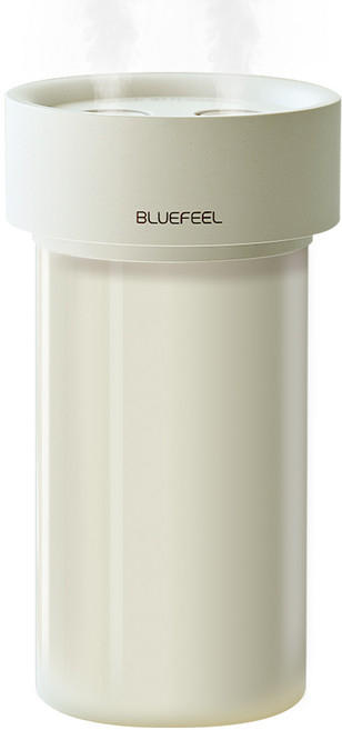 블루필 듀얼젯 무드등 무선 미니 가습기 983ml, BHM310, 크림 아이보리