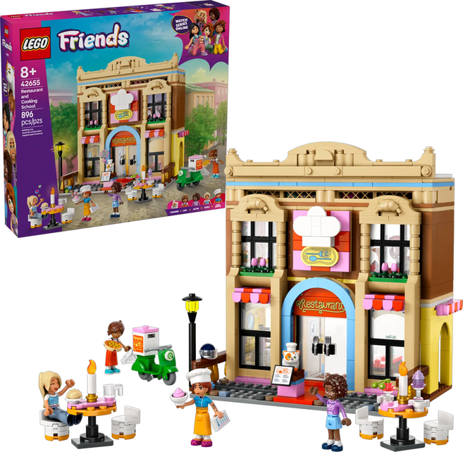 LEGO 樂高 42655 Friends 餐廳和廚藝學校, 1盒