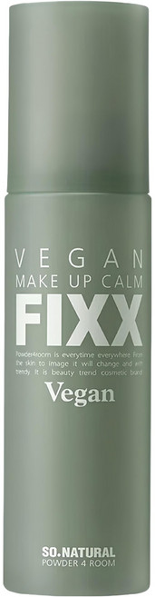 so natural 台灣公司貨 FIXX VEGAN 積雪草鎮靜定妝噴霧, 100ml, 1瓶