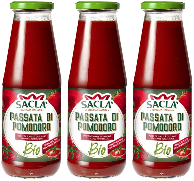 사클라 유기농 토마토 퓨레, 680g, 3개 - 쿠팡
