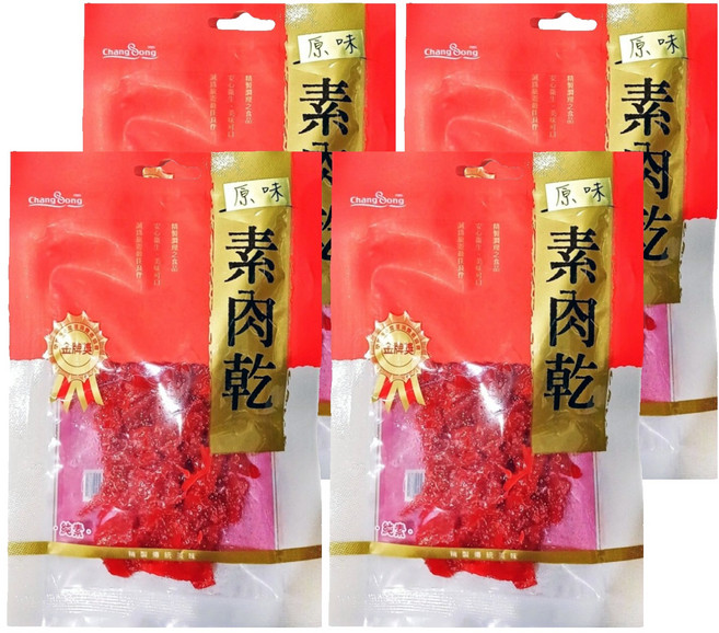 長松食品 原味素肉乾, 60g, 4包