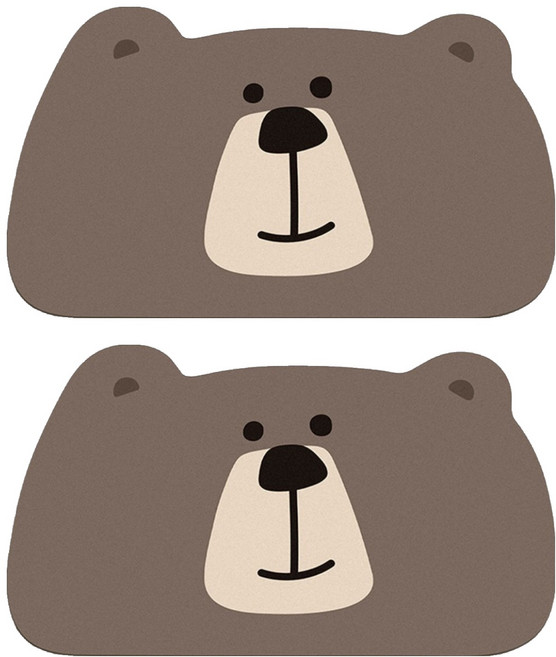 軟珪藻土地墊, 棕熊頭