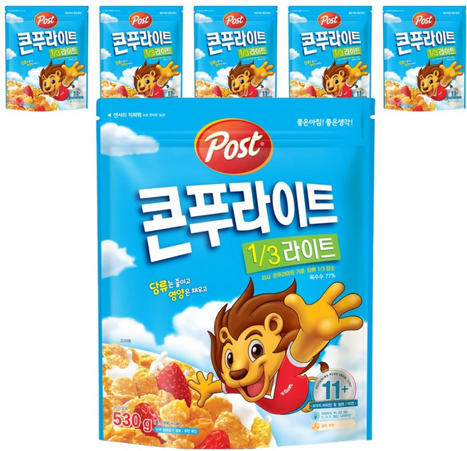 콘푸라이트1/3슈거라이트 시리얼, 530g, 6개