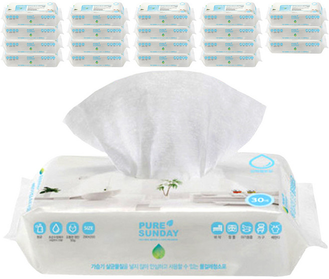선우랜드 베이킹소다를 담은 물걸레 청소포 일반형, 20개