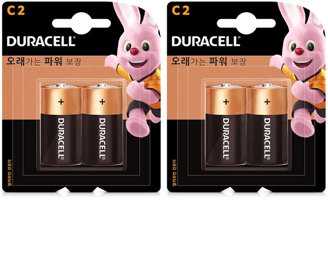 듀라셀 알카라인 건전지 C, 2개입, 2개