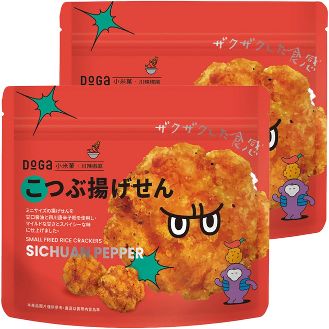DoGa 杜甲 小米菓 川辣椒麻, 60g, 2包